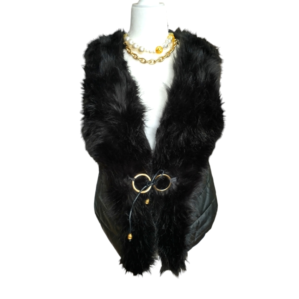 Papaya Faux Fur Vest